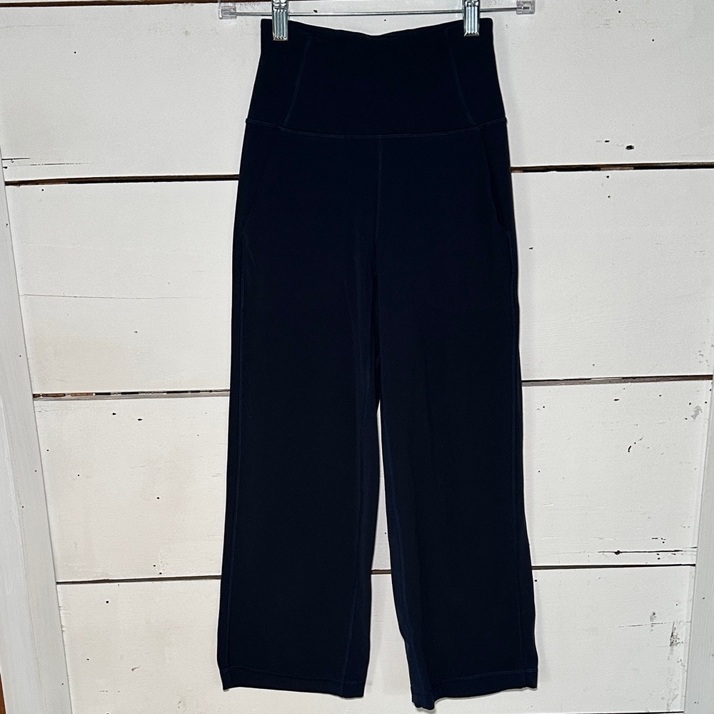 Lululemon Align High-Rise Wide Leg Crop Pant 23" True Navy Size 2